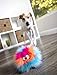 goDog Furballz Squeaky Plush Ball Dog Toy, Chew Guard Technology - Cool Rainbow, Small