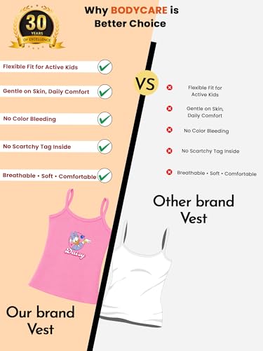 Image of BODYCARE Girl's Solid Regular Fit Vest
