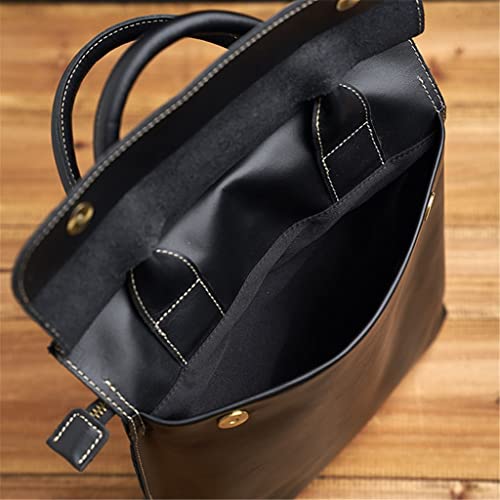 Black Men's Briefcase Genuine Leather Casual Handbag Business Tote Bag Shoulder Office worker Bags For 13 Inch Laptop2
