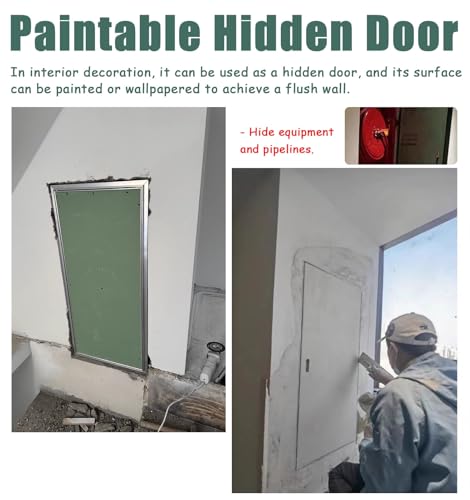 Panel de acceso de aluminio rectangular para puerta oculta de inspección eléctrica en pared 5