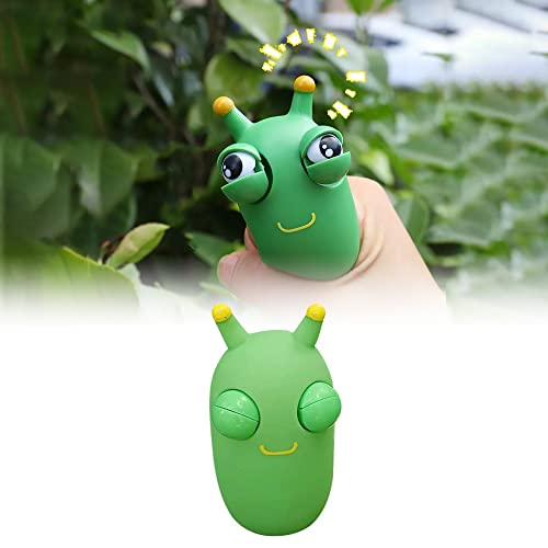 Lustig Squeeze Spielzeug, AUSFON Squishy Toys für Erwachsene Angst Stressabbau, Pflanzliches Insekten Popping Out Eyes Squeeze Toys Handspielzeug Grün, Party Geschenktütenfüller für Kinder (1 STÜCK) Cover