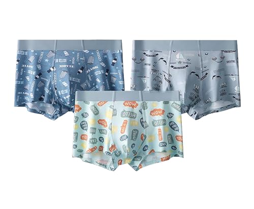 Nemopter Boxer Homme Coton Calecon Homme Lot de 4 Boxers Homme caleçon Homme Confortable,Coupe Parfaite
