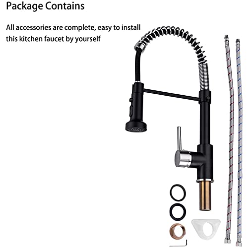 Évier de cuisine à ressort avec robinet mitigeur extractible eau chaude