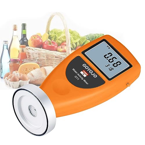 Water Activity Meter Smart Food Water Activity Tester for Jerky Dried Fruit Grain Vegetable Aw Moisture Mete Tools Adopt Non conductive Humidity Sensor, 0-1.0AW ±0.02AW Water Activity Analyzer Monitor