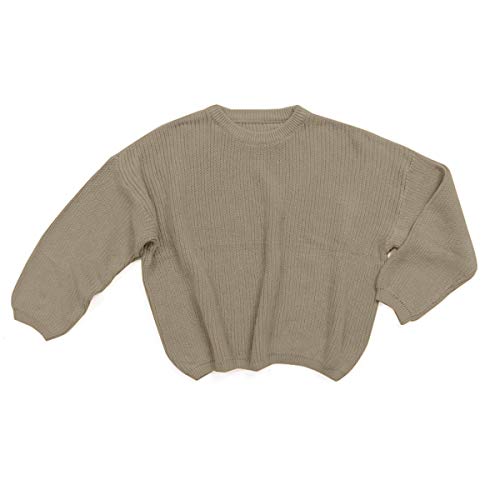 Toddler Baby Girl Boy Knit Sweater Blouse Pullover Sweatshirt Warm Crewneck Long Sleeve Tops Winter Outfit