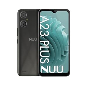 NUU A23Plus Basic Cell Phone for AT&T, T-Mobile, Cricket, Mint Mobile, Metro, 64G/3GB 6.3″ 4G LTE, Q Link, Hello Mobile Dual SIM, Black, 365 Days US Warranty with Detachable & Replaceable Battery