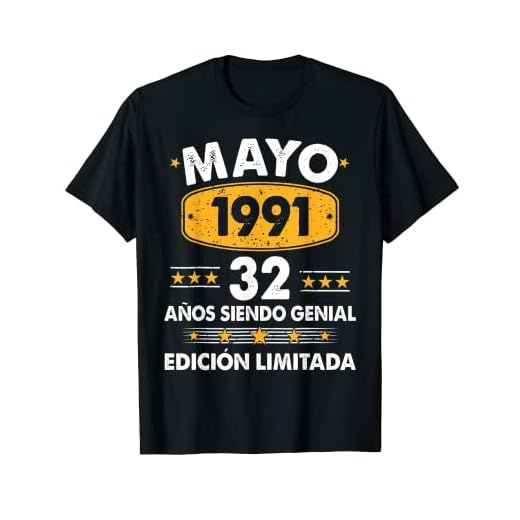 Hombre 32 Años Cumpleaños Regalo Hombre Mayo 1991 Mayo 32 Años Camiseta