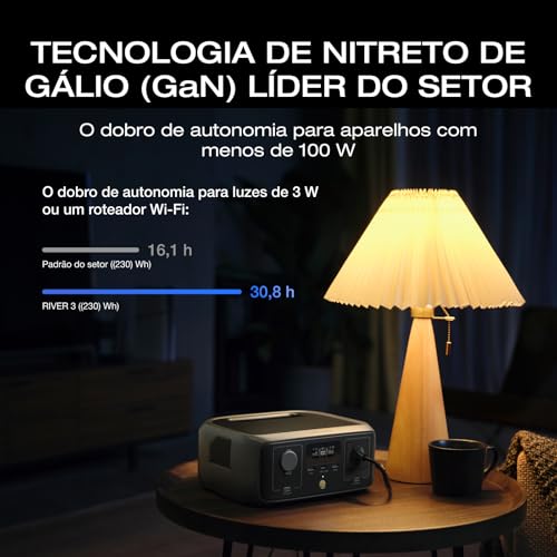 EF ECOFLOW Estação de Energia Portátil RIVER 3, Bateria LiFePO4 230Wh, Saída AC 300W até 600W, UPS #2
