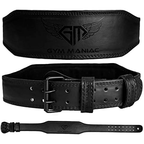 Gym Maniac GM Gewichthebergürtel für Männer & Frauen - Verstellbare Trainingsgürtel für Powerlifting und Bodybuilding - Rückengürtel Fitnessgürtel Gym Gürtel Fitnessstudio Trainingszubehör (L) Cover