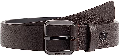 Calvin Klein Herren Gürtel Concise 3,5 cm Ledergürtel, Braun (Dark Brown Pebble), 90 – Ansicht 1