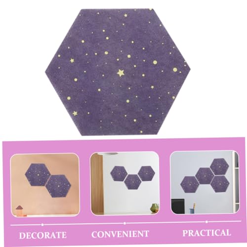 Tableau d'affichage mural panneaux hexagonaux en feutre polyester pour notes - 6