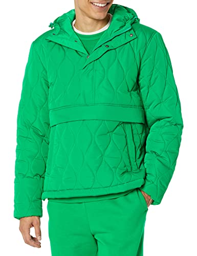 Image of Amazon Essentials Mens Anorak Hooded Quarter-Zip Puffer Coat