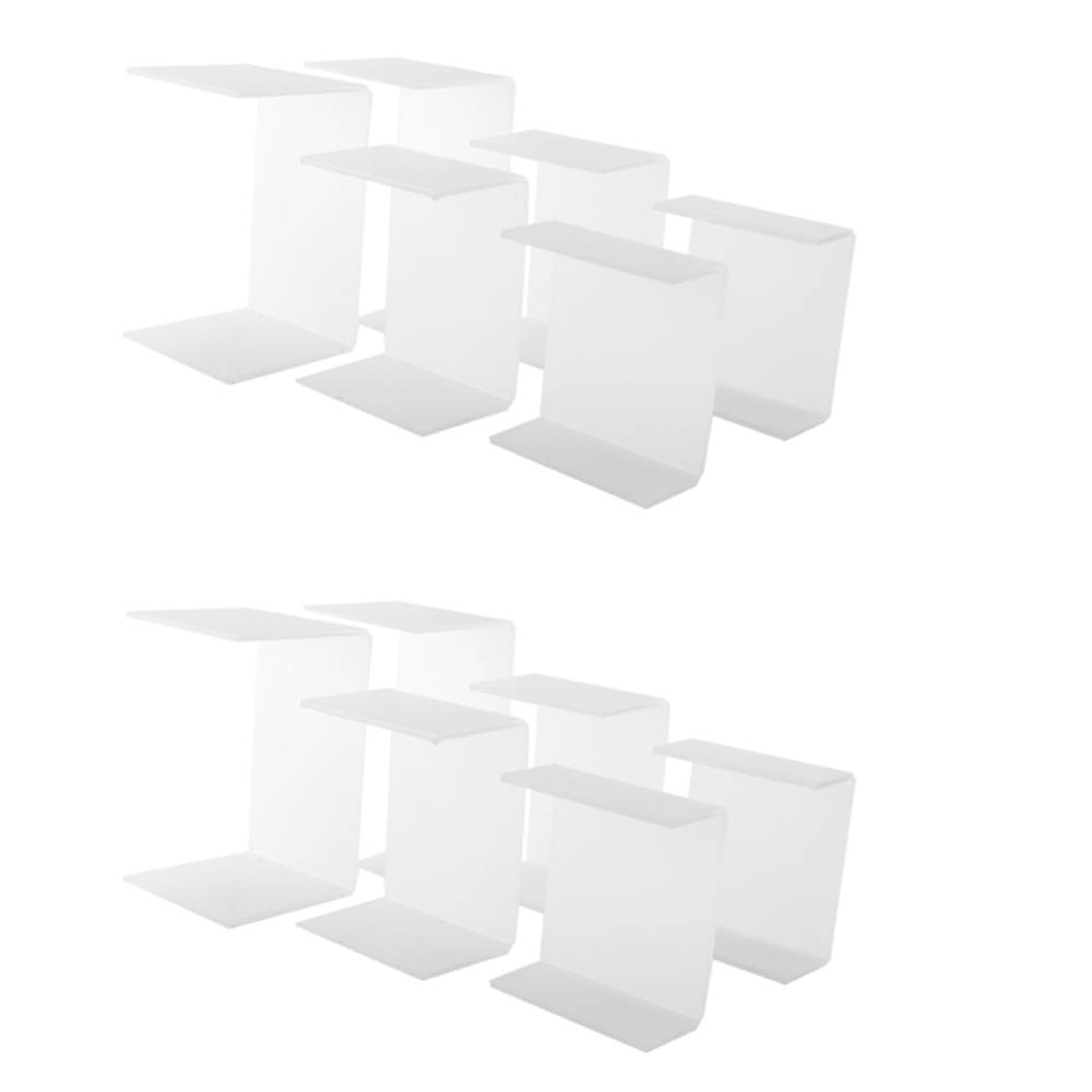 Hndhbfgrt Acrylic Display Risers, Clear Rectangle Stands Shelf for Display 12Pcs