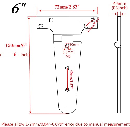 Stainless Steel 316 Hinges,Heavy Duty Marine Boat Caravan Cabinet Shed Garden Wooden Door & Gate T- Shape Hinge Hardware (Size:76 * 152Mm,2Pcs) #TOP1
