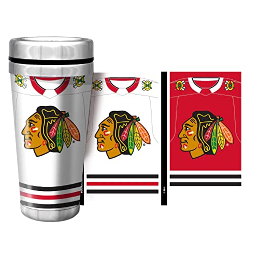 Chicago Blackhawks Travel Mug - 16 oz. Jersey Full Wrap