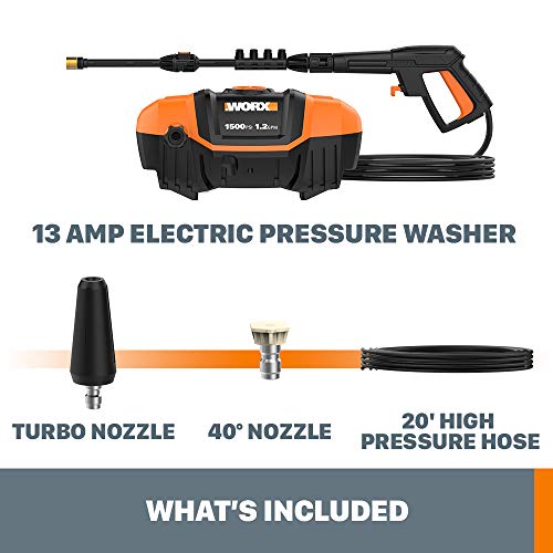 WORX WG601 13Amp, 1500 psi / 1.2 gpm Electric Pressure Washer