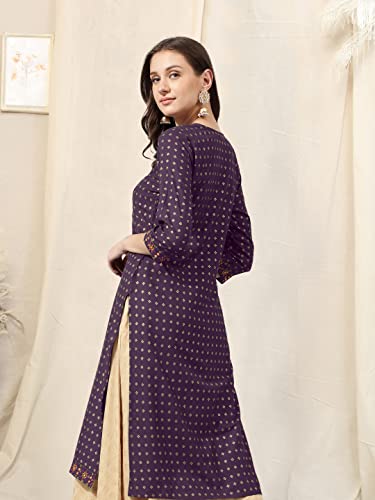 Image of MIRCHI FASHION Women's Straight Fit Paisley Printed And Embellished Kurta Set with Dupatta and Trouser