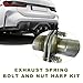 ZNDAW 2 PCS Exhaust Bolt and Spring, M10x1.5mm Exhaust Bolts Springs Nuts Kit, Exhaust Manifold Bolts Hardware Kit, Automotive Exhaust Spring Bolt Replacement for Cars Trucks SUVs