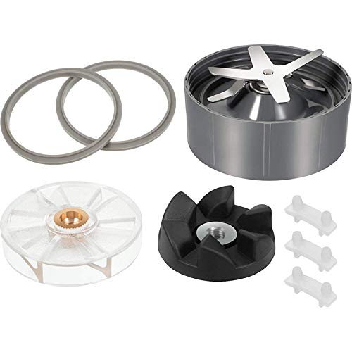 KUENCE 8 Piezas de Repuesto for licuadora Nutribullet 600W 900W con Cuchilla for Hielo/Junta de Sellado de Goma/Almohadilla de Choque, etc.