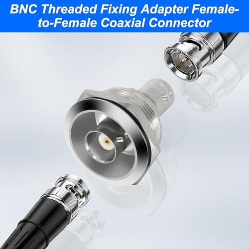 Adaptador Conector BNC Hembra a Hembra Panel 2 Pzs miniatura 5