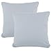 aqua-textil Classic Line Funda de cojín, algodón, Gris/Plateado, Doppelpack 80 x 80 cm, 2