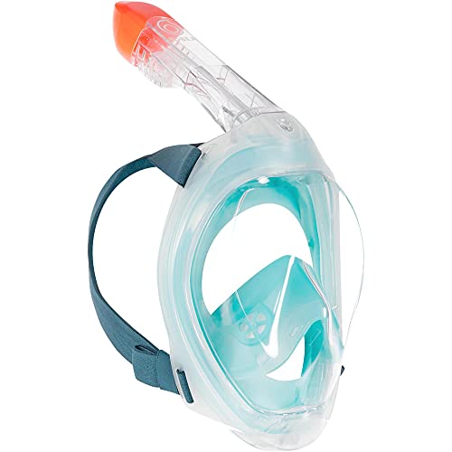 SUBEA TRIBORD Easybreath 500 Full Face Snorkeling Mask 2nd Gen (2021 Version) with Dry-top Release, Panoramic 180Âº View, Anti-Fog. Includes a Large Microfiber Cloth 6.6