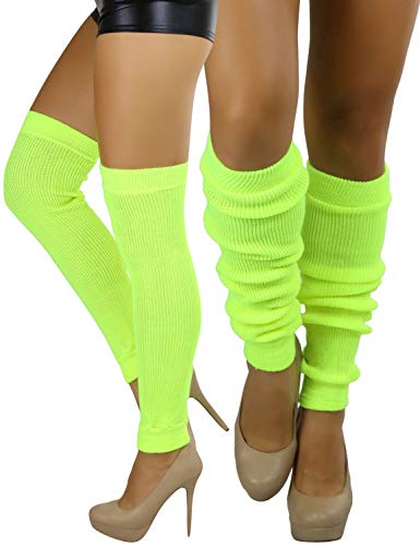 Image of ToBeInStyle Women's Long Over The Knee Leg Warmers Bright Thigh High