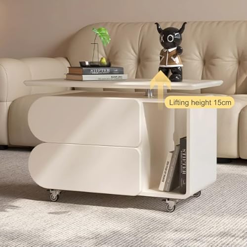 Table basse relevable pour dîner et travailler au salon