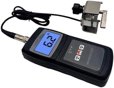 Medidor de tensión de correa, rango de tensión de 0 a 750 N, cabezal de medición de precisión, alarma de sonido y luz, salida de datos USB para correas síncronas y V multiacanaladas