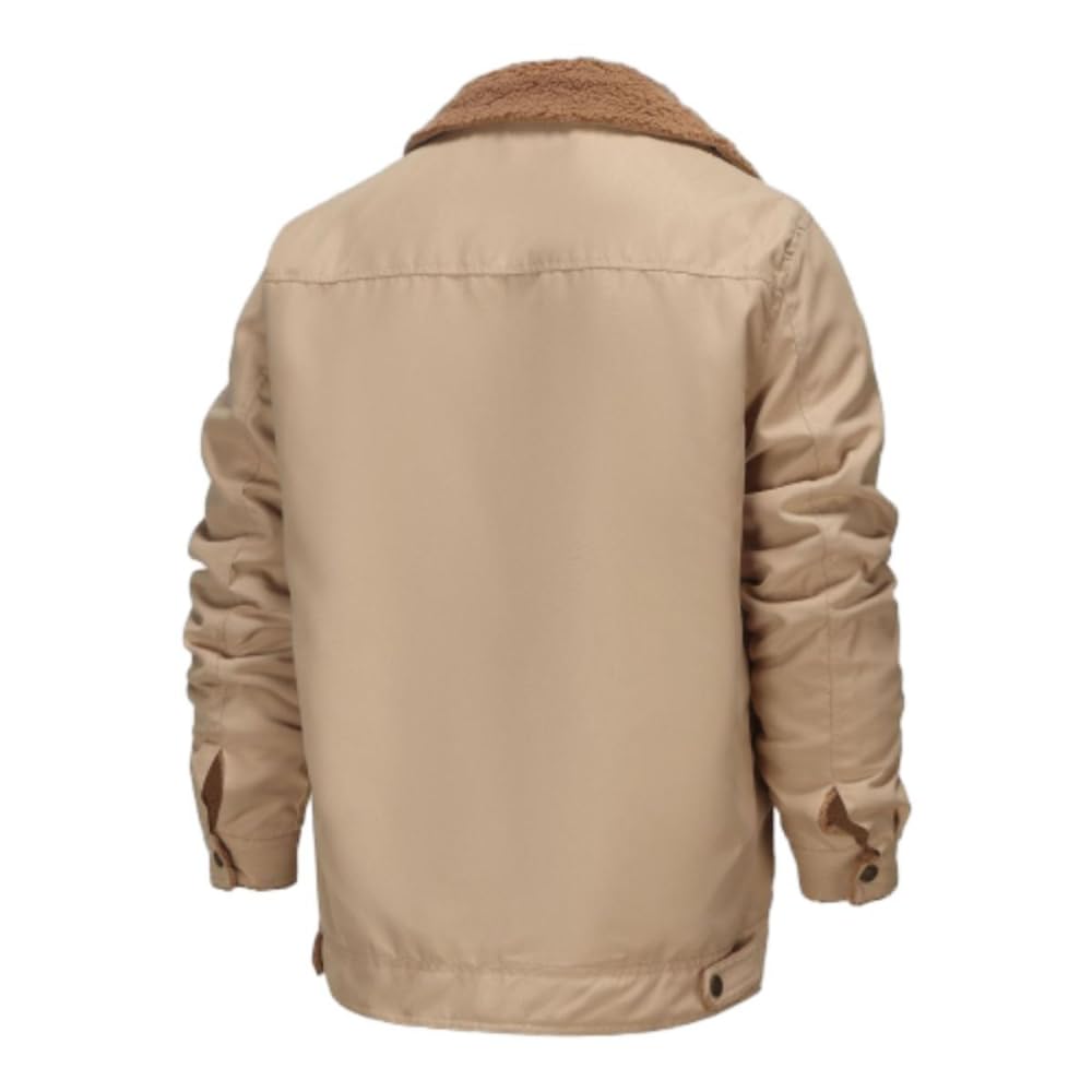 NITRY Men Jacket Men Classic Fashion All-Match Transition Jacket Men Temperament Trend Business Work Jacket Men Casual Lapels Solid Color Long Sleeve Jacket