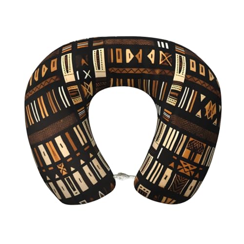 JEJEA Cuscino africano in tessuto Mud Cloth con stampa tribale, supporto lombare per viaggi aerei