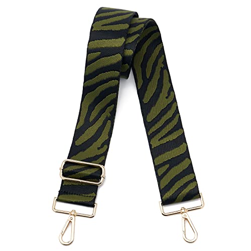 Image of Wide Purse Straps Replacement Adjustable Crossbody Gold Hardware Canvas Shoulder Strap For Women