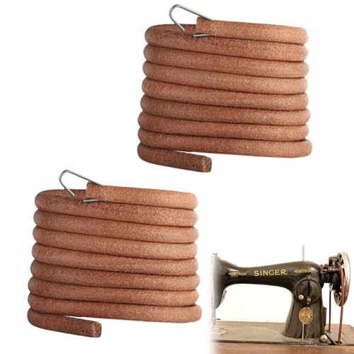Correas para Máquinas de Coser 8 Huybaa 2PCS Correa de Cuero para Maquina de Coser con Gancho 183 cm,...