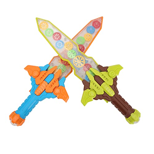 Qudinip Juguete de Espada para Niños, Luz LED y Efectos de Sonido, 2 uds., para Puesta en Escena, Modelo de Espada de Plástico de 42cm para Niños