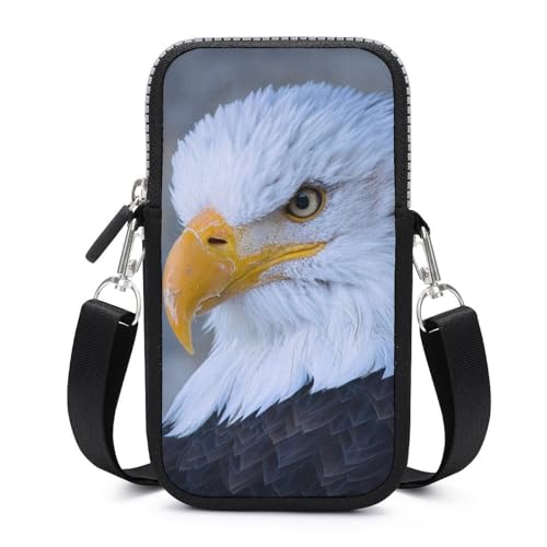 Sac bandoulière téléphone portefeuille oiseau unisexe pochette