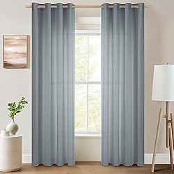 Cortinas Habitacion Matrimonio Topfinel Cortinas Salon 240 Largo para Ventans De Habitacion Matrimonios 2 Piezas Visillos con Hilo Translucidas Cortina para Dormitorios De Juvenil Semitranslucidas con Anillos De Barra Gris