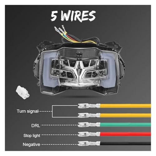 Luz de freno trasera para Yamaha FZ-09 que elimina parpadeos 12V LED 5