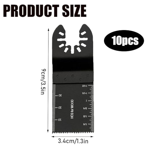 10pcs Wood Oscillating Multitool Quick Release Saw Blades, Universal Oscillating Compatible with Fein Multimaster/Dewalt/Milwaukee/Makita/Ryobi/Rockwell/Bosch/Black & Decker 2 10pcs Wood Oscillating Multitool Quick Release Saw Blades, Universal Oscillating Compatible with Fein Multimaster/Dewalt/Milwaukee/Makita/Ryobi/Rockwell/Bosch/Black & Decker - Image 2