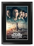 HWC Trading FR A3 The Maze Runner Death Cure 3 Geschenke, gedrucktes Poster, signiertes Autogramm, Bild für Film-Erinnerungsstücke – A3 gerahmt