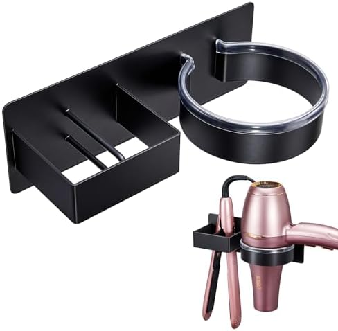 Support Seche Cheveux, Porte Seche Cheveux et Lisseur, Support Se...