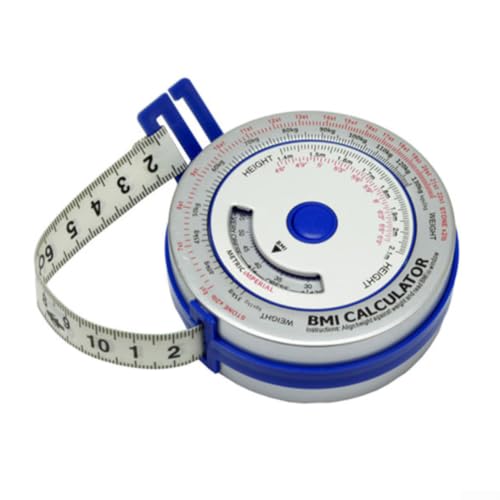 GLOBALHUT Mètre ruban rétractable 150 cm - Balance numérique autobloquante pour la taille, les hanches, la poitrine - Outil de suivi de la perte de poids - Bleu (bleu) – vue 7