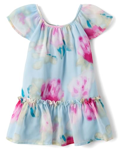 The Children's Place,Baby-Girls,and Toddler Dressy Dress, Short SleeveChiffon Floral,3 Years - image 1