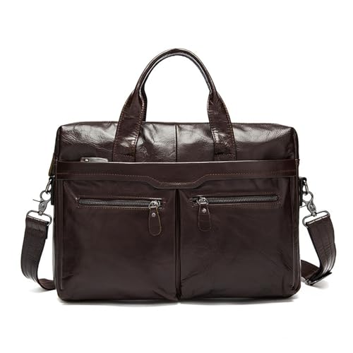 Men's Business Bag Shoulder Bag Carrying Briefcase Business Bag Shoulder Crossbody Bag(White-Patch Five-Pointed star4)