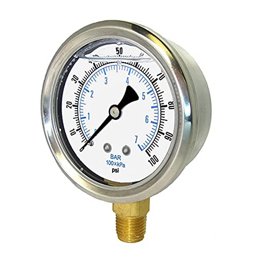 Manomètre 0/30 psi PIC Gauges 201T-402C cadran de 4 pouces