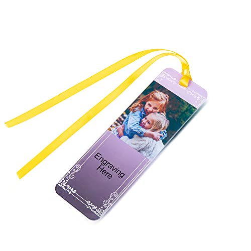 Bycuss Marcapáginas acrílico personalizado, marcadores de fotos y texto personalizados, marcapáginas único con impresión UV, regalos de libros para amantes de los libros, adolescentes, mujeres,