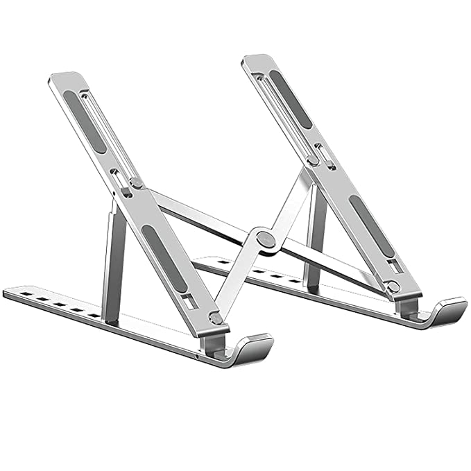 Jhaji Laptop Stand/Laptop Holder Riser/Computer Tablet Stand 6 Angles Adjustable Aluminum Ergonomic Foldable Portable Desktop Holder