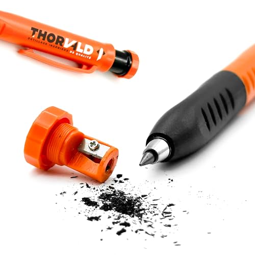 THORVALD 2-Pack Sharpeners for Carpenter Pencil - Fits Inside the Pencil Top - Always at Hand on the Job Site - Spare Sharpener for THORVALD 3-in-1 Construction Pencils
