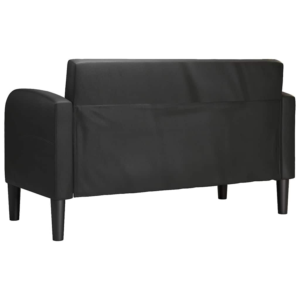 Similicuir résistant aux Taches Causeuse détente 110 cm Noir