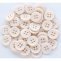GANSSIA 5/8 Inch (15mm) Flatback Sewing Buttons - Orange Color, Pack Of 160 Pieces For DIY Crafts