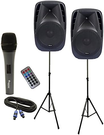 SWA-15BTS-ECONOPACK Pair of 15" ABS Powered Bluetooth Speakers